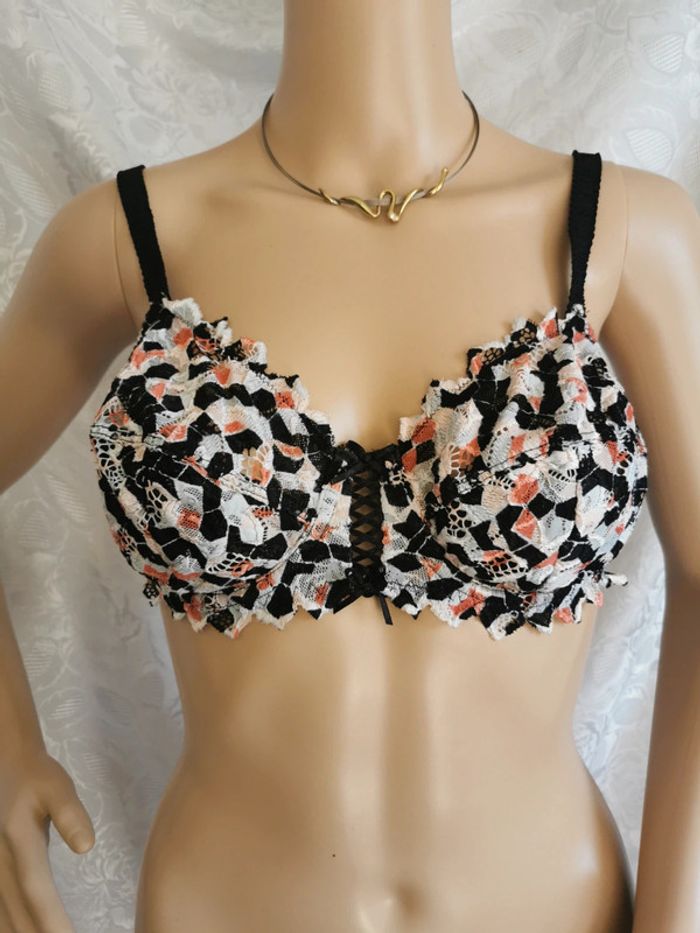 Soutien gorge.Noir-rose 90 C. Sans Complexe