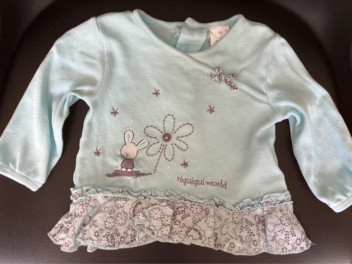 Ensemble violet et turquoise 6 mois - photo numéro 2