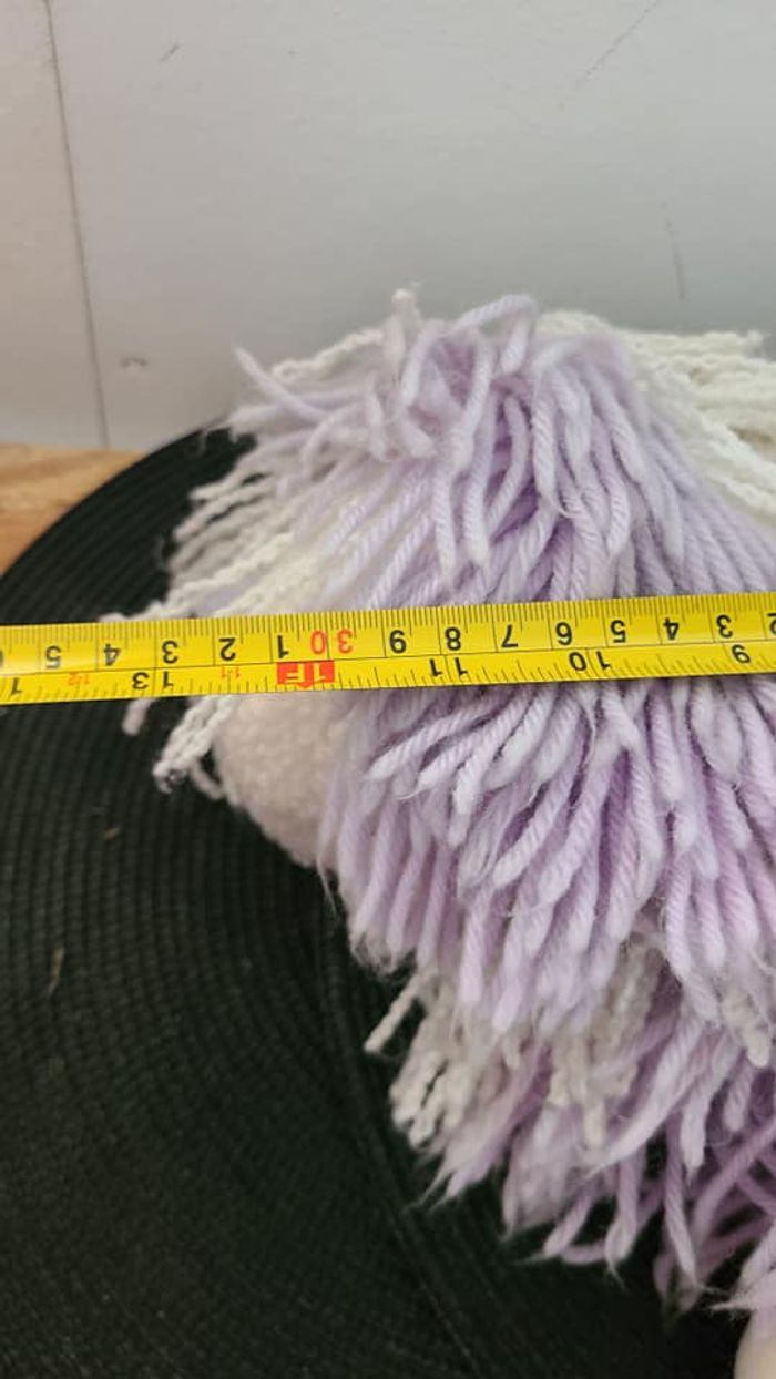 Peluche vintage violette Kenner Fluppy Dog des années 1980 en laine pour chien - photo numéro 4