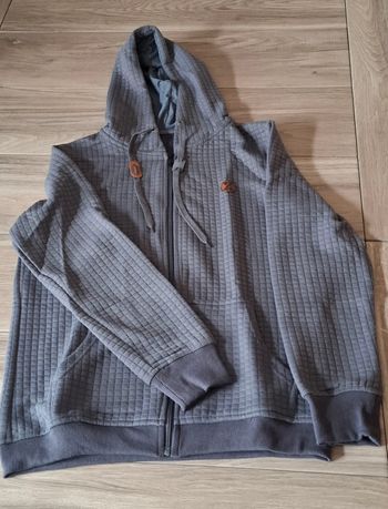 Veste homme à capuche gris