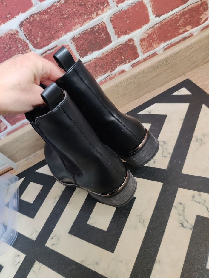Bottines noires argentées Mi hautes Philov Taille 38 proche neuf - photo numéro 5
