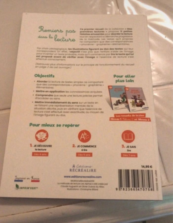 Recueil de textes Niveau 1 Volume 1 - photo numéro 2