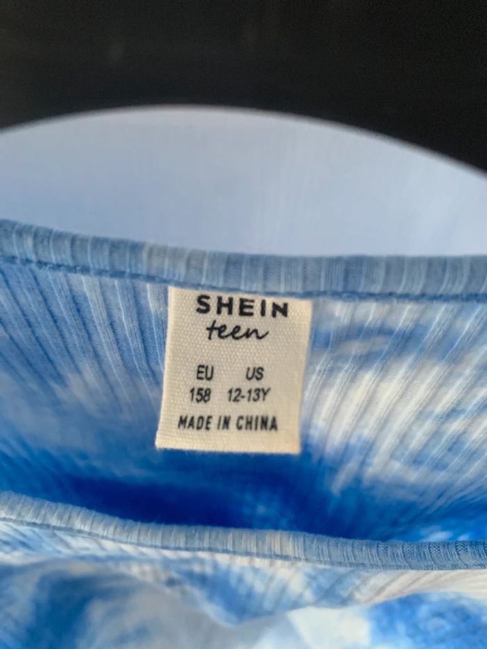 Robe à bretelles été joli dégradé de bleu taille s - photo numéro 3