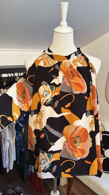 Blouse fleuries épaules dénudées Shein T40/42