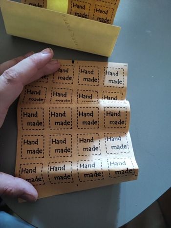 Lot d'étiquette autocollante Hand Made