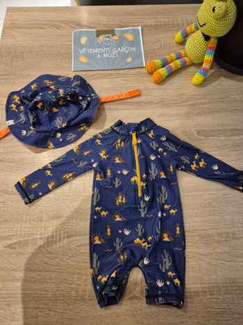 💦 Combinaison de bain bébé avec chapeau