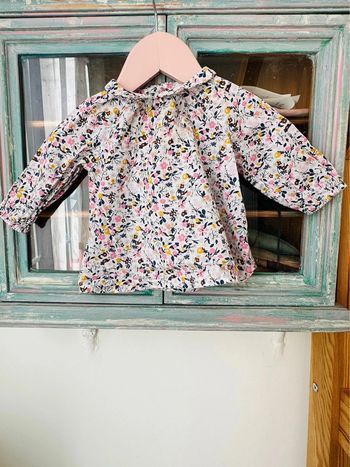 Chemise à col Claudine taille 3 mois