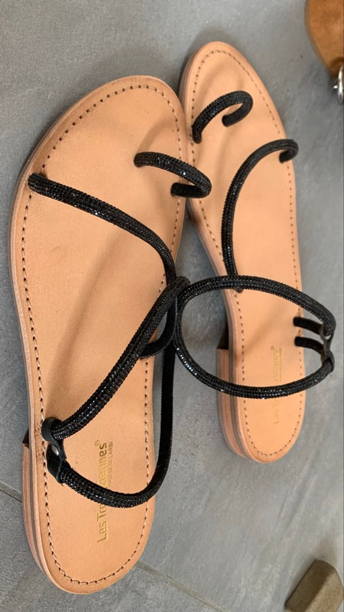 Sandales strass noir discret - photo numéro 3