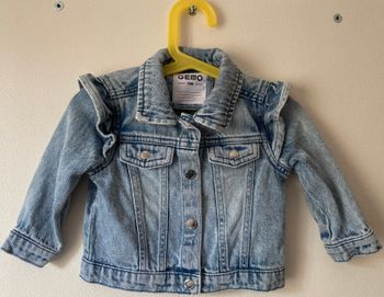 veste en jeans épaules volantées bébé 12 mois