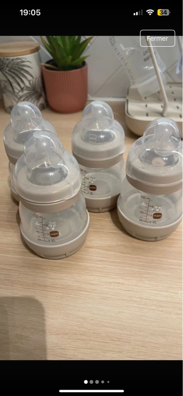 Lot de 5 biberons MAM 130 ml neufs - photo numéro 2