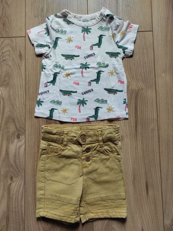 Ensemble short + t-shirt 12 mois Tape à l'oeil