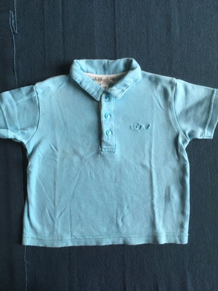 Polo turquoise Arthur et Félicie 12 mois