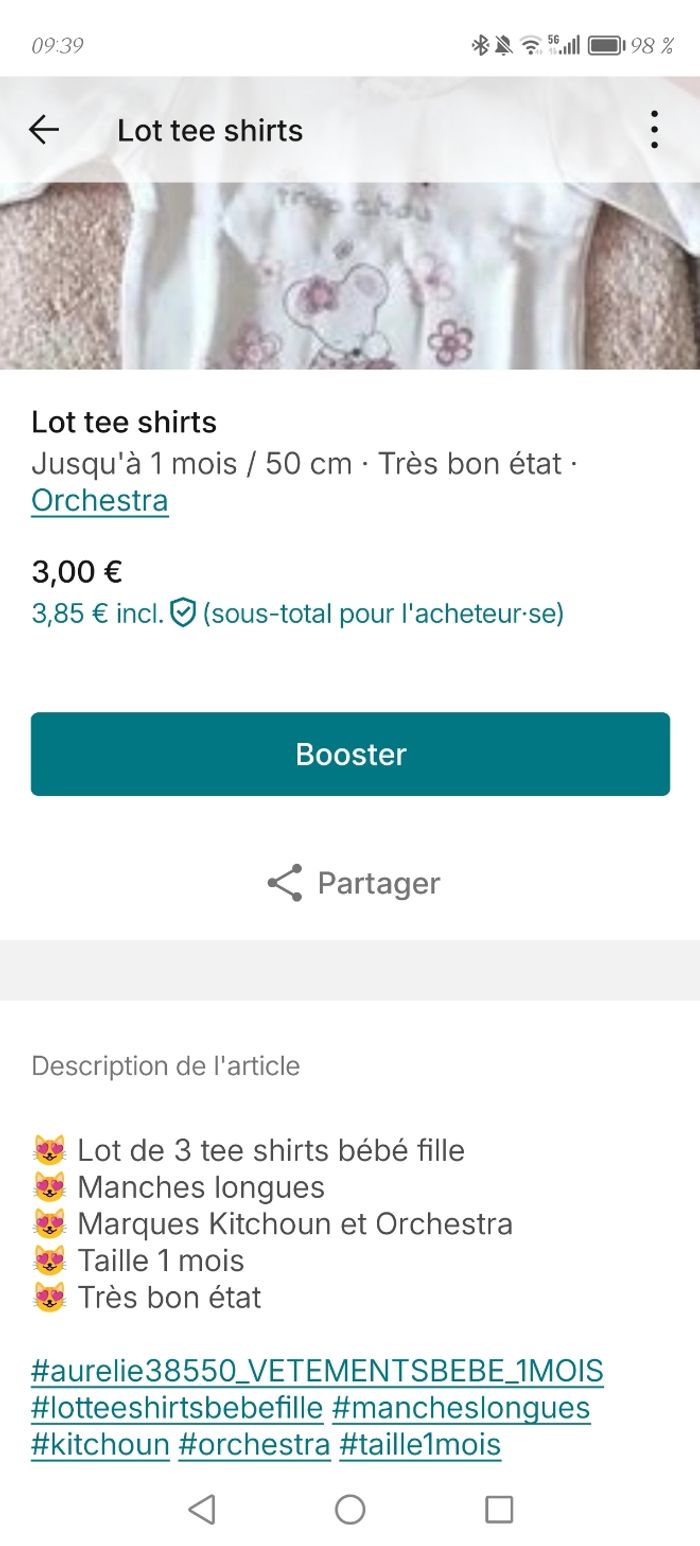 Lot vêtements bébé fille - photo numéro 2