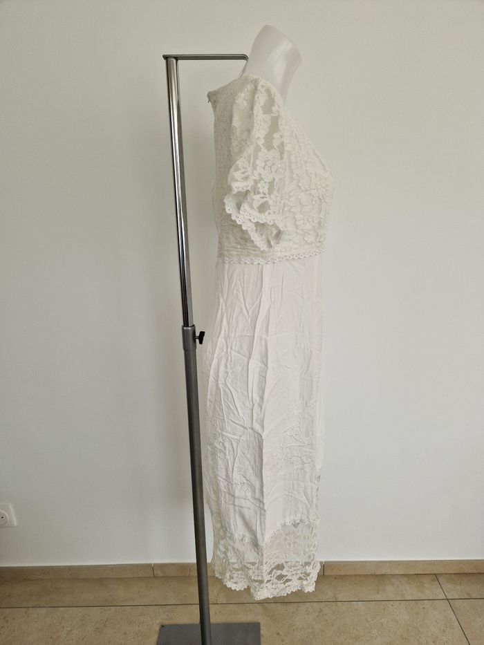 Robe blanche avec dentelle Pacifique Line - photo numéro 10