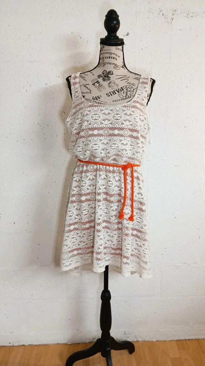 🧡 Robe doublée style broderie anglaise – Trixxi – Taille XL – Très bon état