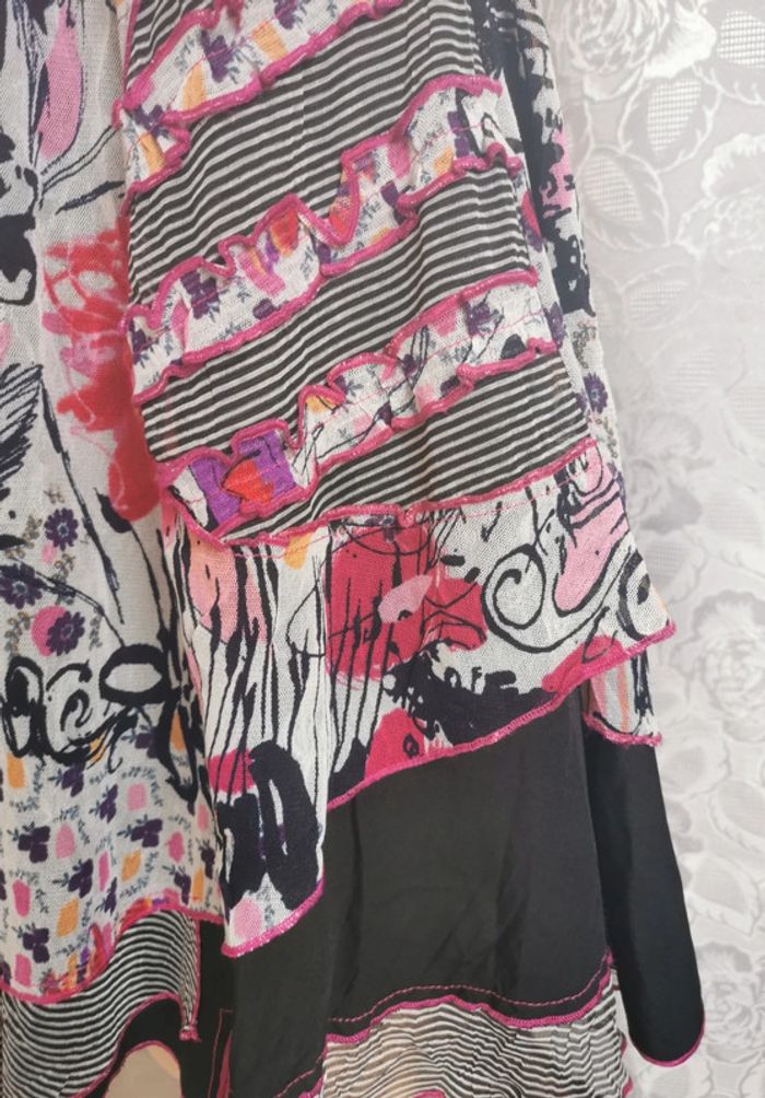 Robe. Rose fushia - bleu marine. Taille 40. Dpm - photo numéro 4