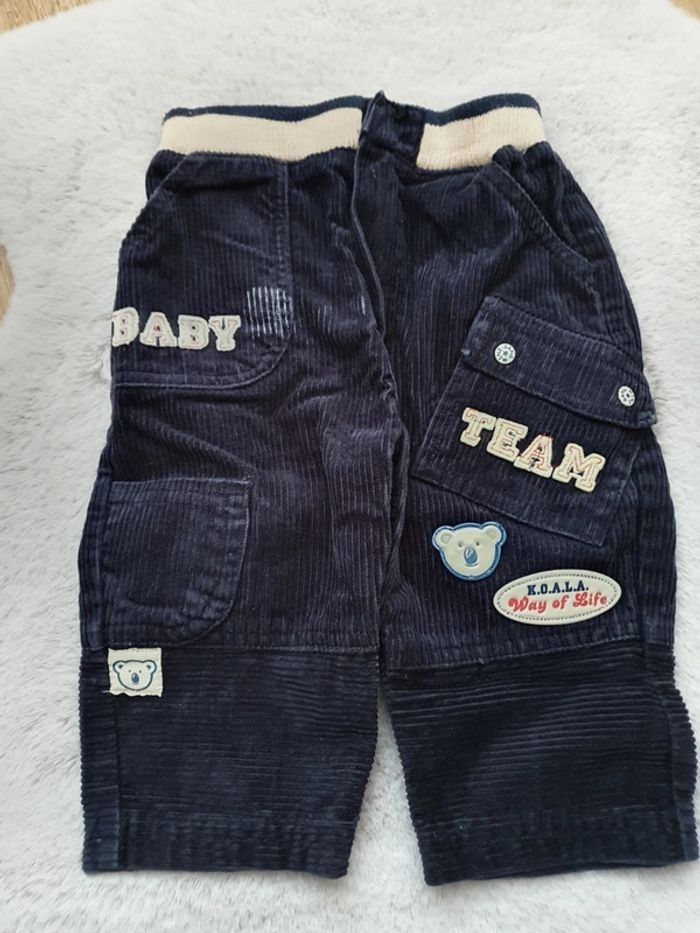 Pantalon en velours bleu marine Mini gang 12 mois