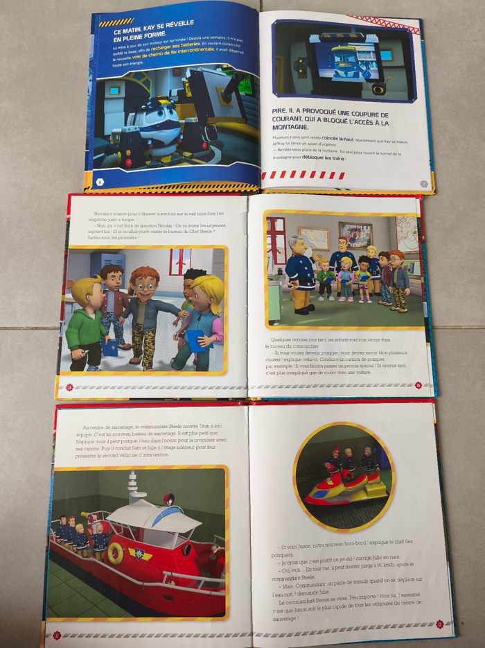 Lot 3 livres robot et pompier - photo numéro 3