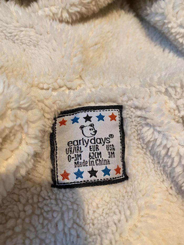 Gilet à capuche chaud 0-3 mois - photo numéro 5