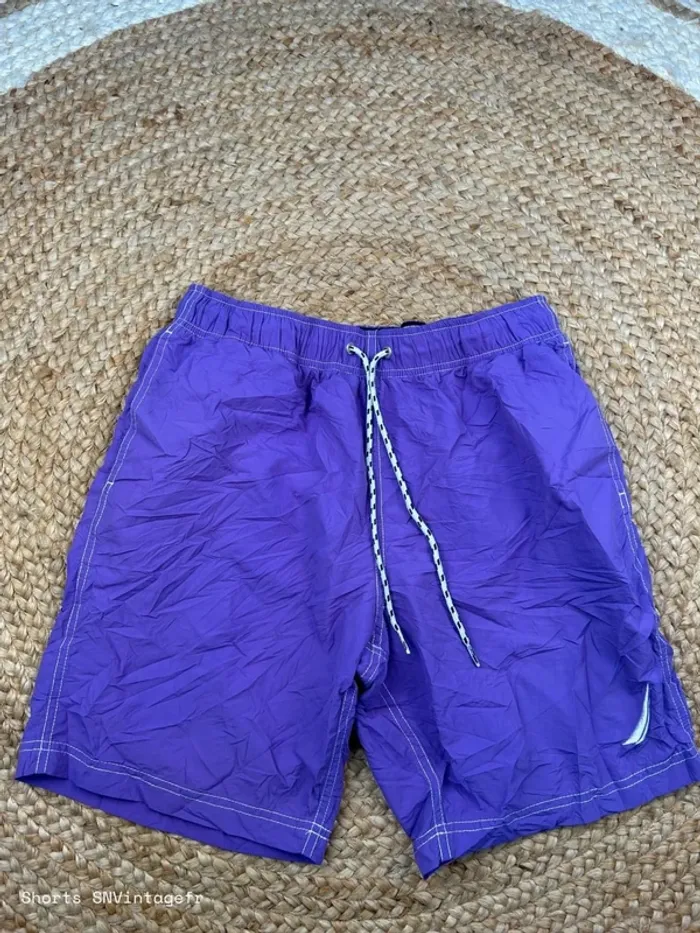 Short de Bain Nautica Homme Violet | Taille S | Très Bon État | Swimwear Vintage | SM733