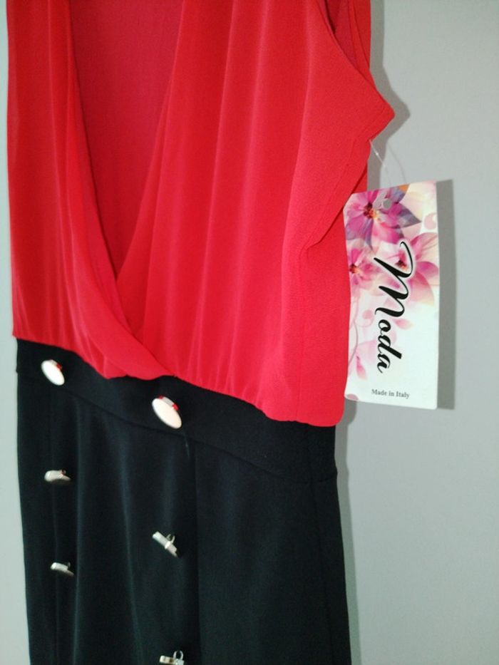Robe de soirée femme rouge et noir - photo numéro 2