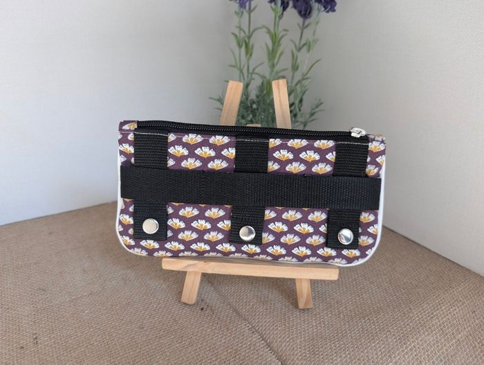 Pochette pour crossbody de Cabaïa Sriko palmes prunes - photo numéro 5