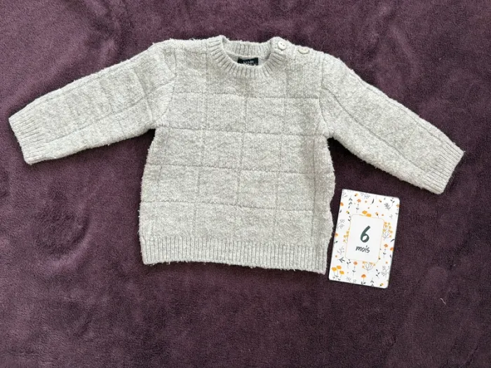 Pull gris Kiabi
