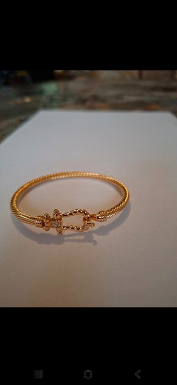 Bracelet doré femme avec strass neuf acier inoxydable