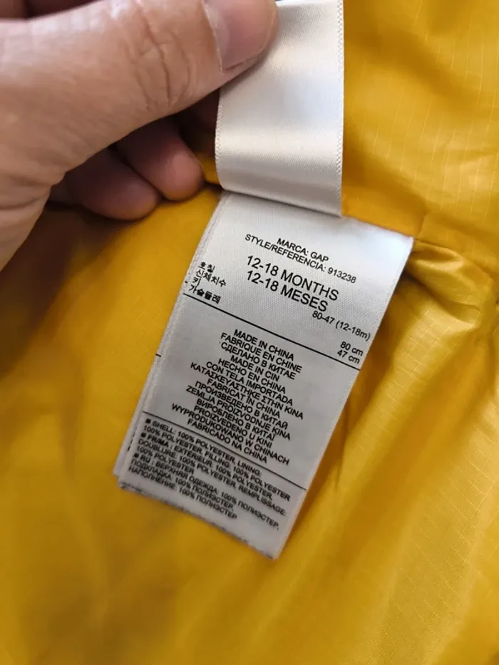 Doudoune sans manches épaisse et son ml garçon 18 mois BabyGap - photo numéro 13