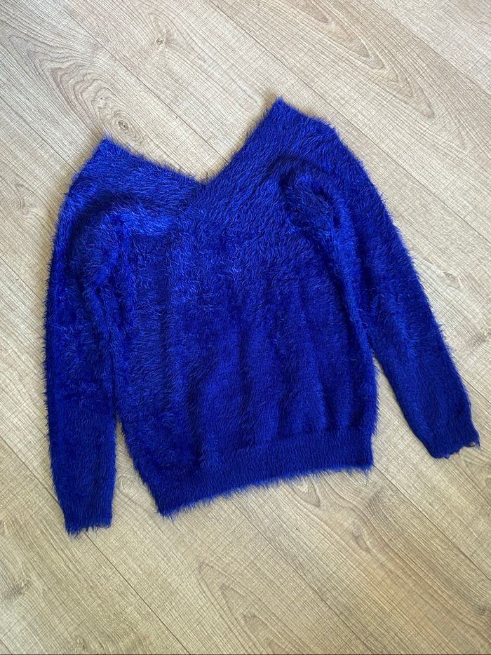 Pull bleu tout doux à manches longues Morgan taille M comme neuf - photo numéro 8