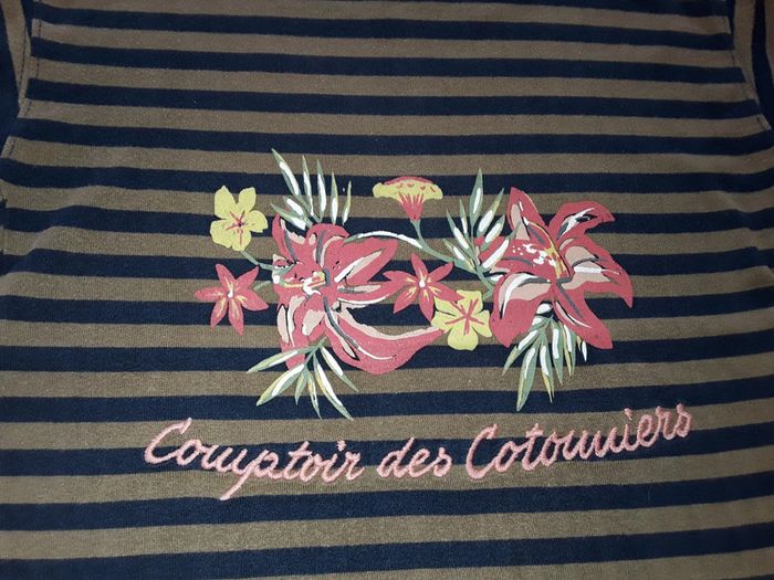 🔮 Tee Shirt rayé Fleurs en 6 ans 🔮 - photo numéro 2