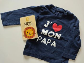 Tee-shirt manches longues, taille 12 mois