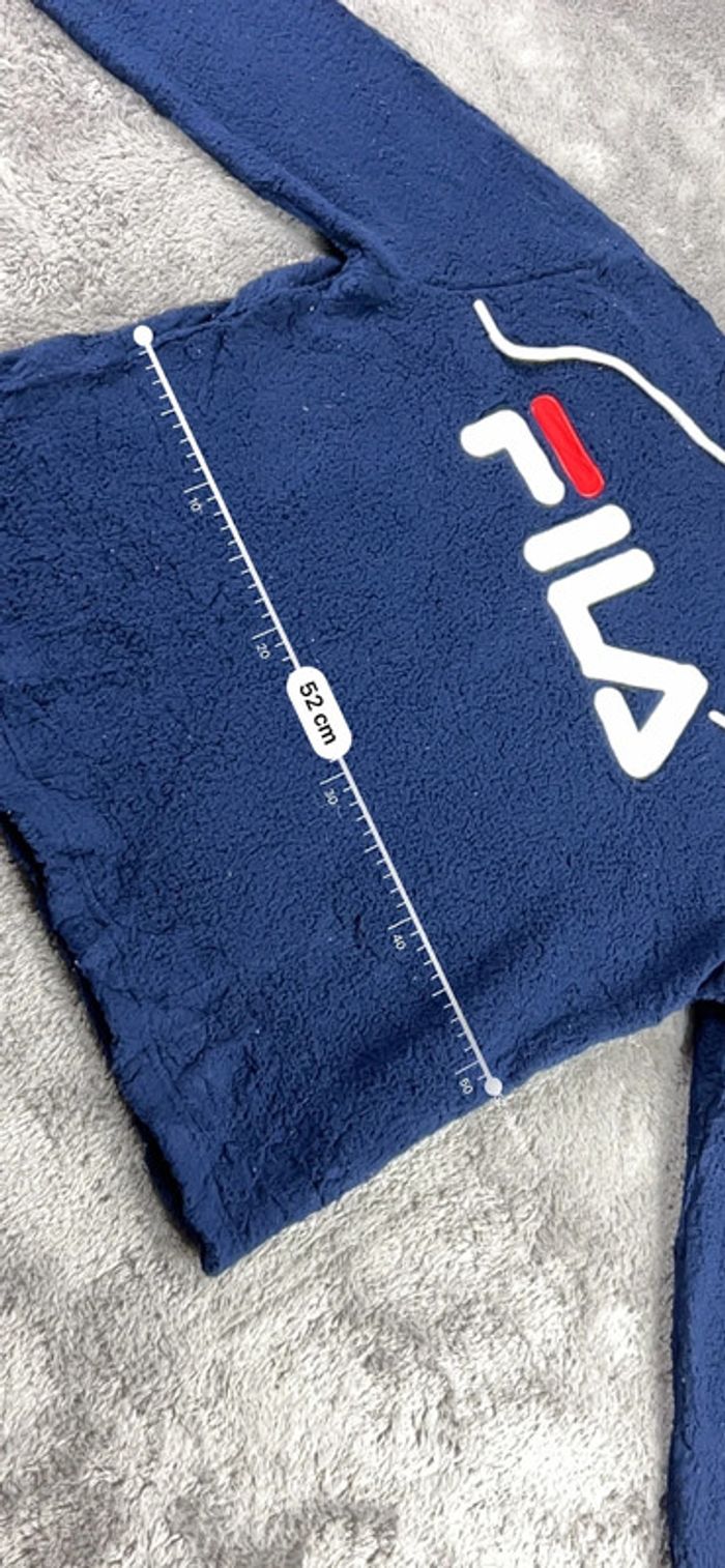 Sweat à Capuche Polaire FILA Bleu Marine Taille L – Logo Brodé - photo numéro 4