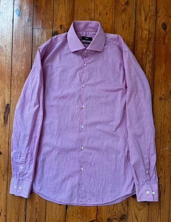 Chemise Hugo Boss à carreaux rose / blanc taille M