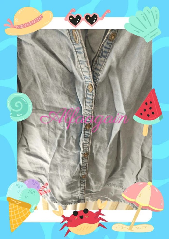 Chemise longue jean 8ans catimini jungle dream - photo numéro 7