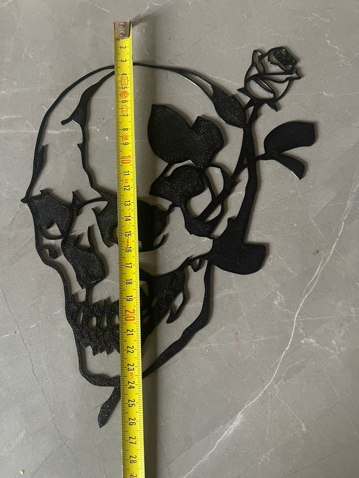 Art Mural - Tete de Mort Fleur - photo numéro 4