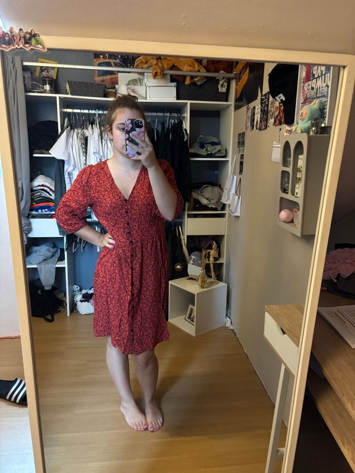 robe à fleur rouge - photo numéro 6