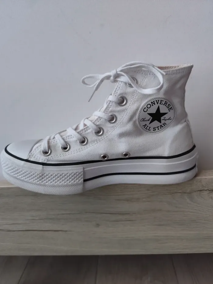 Converse plateforme blanche - photo numéro 3