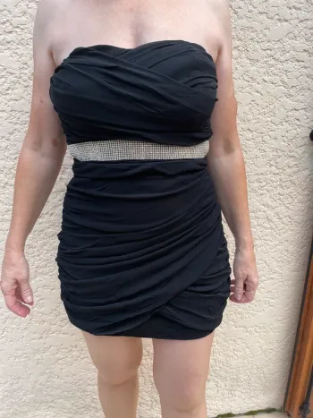 Robe soirée noire bustier