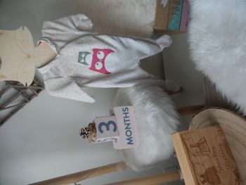 Jolie pyjama velour ouverture sur l'avant creme Obaibi fille 3 mois 59cm