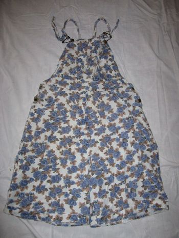 Short Salopette Taille 1 Bleu Femme