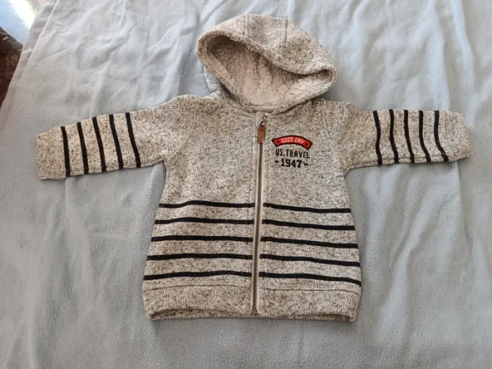 Gilet gris 12mois Gémo