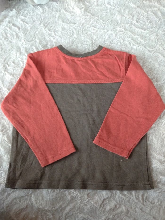 Tee shirt chemise manches longues Garçon 2 ans Lion Decathlon 100% coton - photo numéro 7