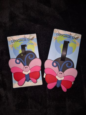 Lot de 2 étiquettes de valise