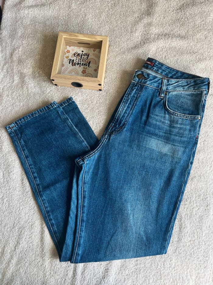 Jean bleu Comptoir des Cotonniers – Taille 42 / XL, poches & anneaux ceinture