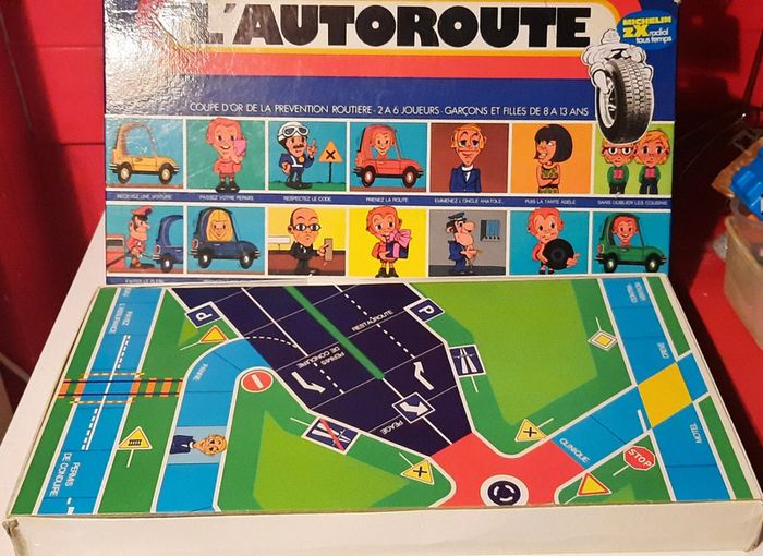 Jeu De Société Vintage L’Autoroute – Marque Dujardin – Occasion Complet (manque Les Dés)