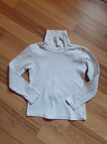 sous pull oxylane blanc 6 ans