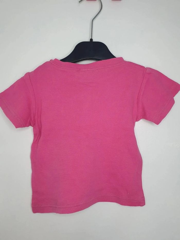 Tee shirt rose manches courtes petit boucan taille 12 à 18 mois - photo numéro 3