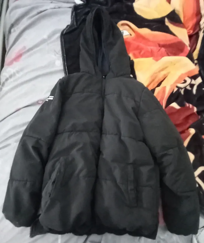 Manteau polaire noir garçon