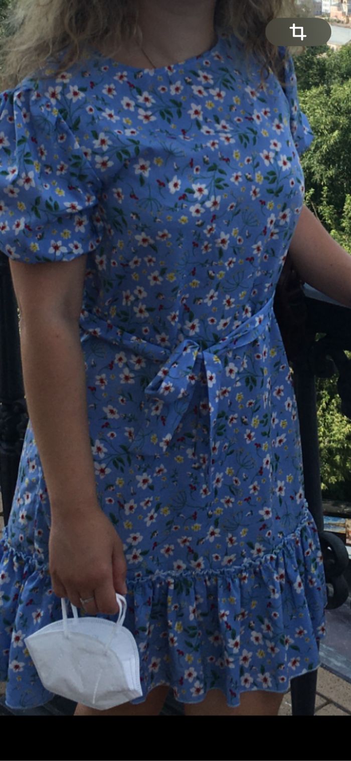 Robe d'été bleu multicolore - photo numéro 7